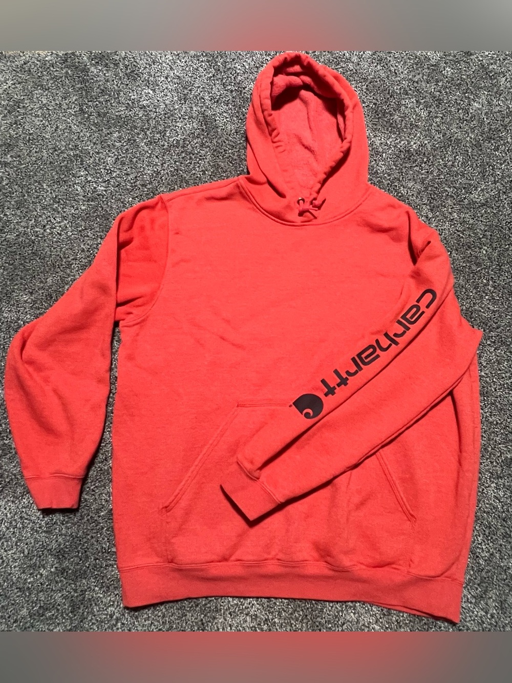 Carhartt Men’s XL Sleeve Logo Orange Hoodie